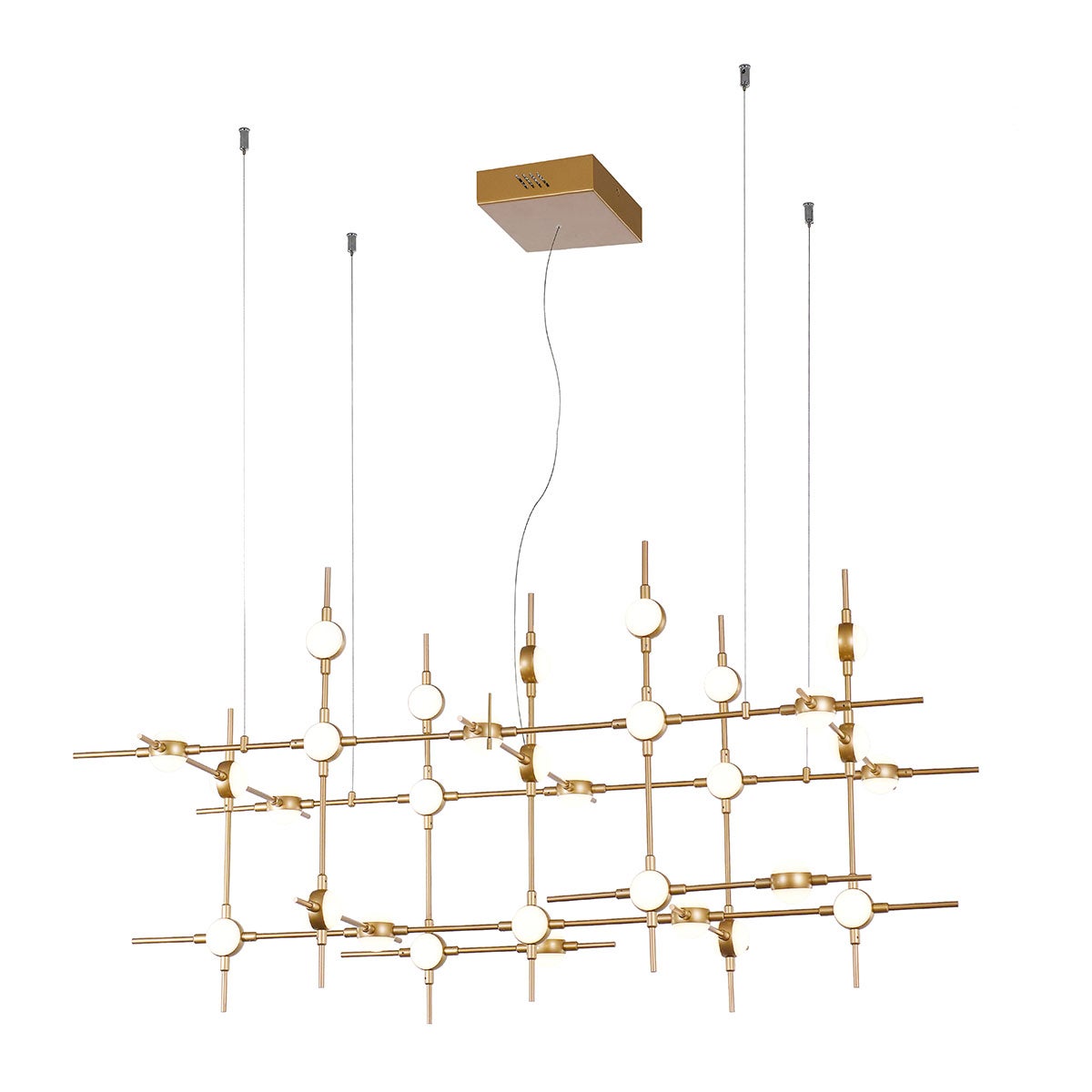 Lampa wisząca industrialna LED Provenza 72W biała ciepła 4982lm metal złota wym:180x104x58cm IP20 Italux