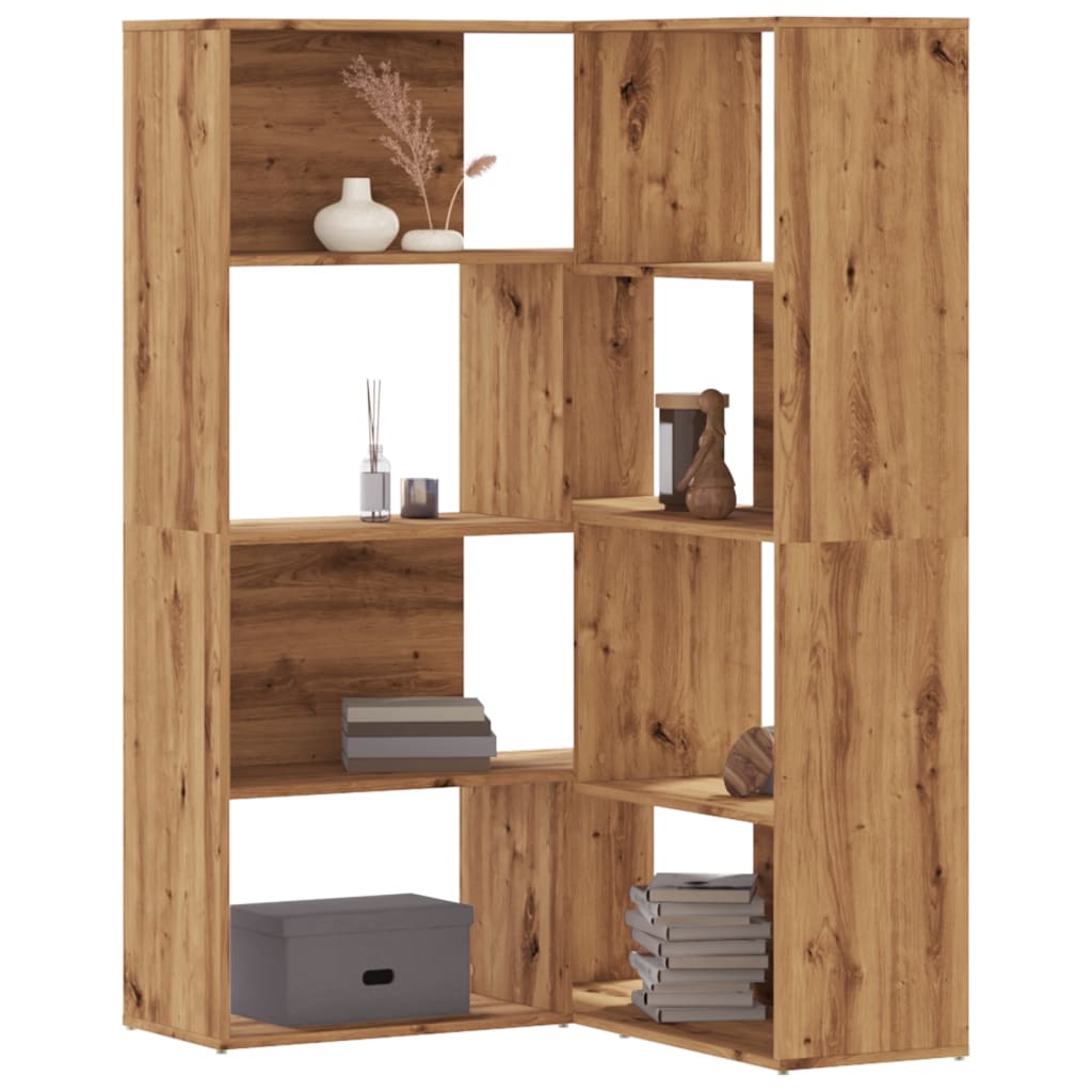 Bibliothèque pour Séjour en Bois Marron H. 85 x l. 85 x P. 85 cm - 2