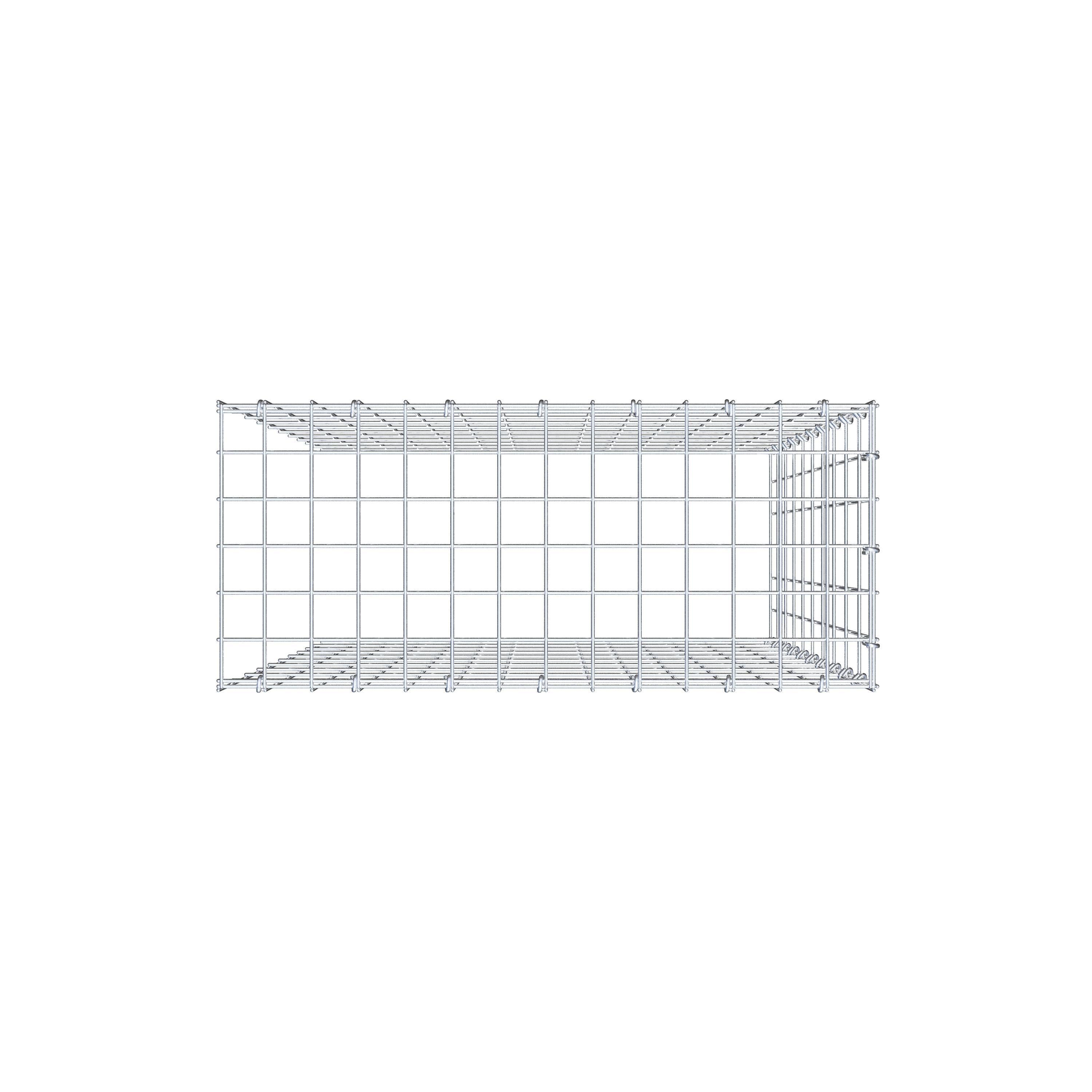 Gavión para ampliar y apilar, 100x70x30cm (LxHxP), malla 5 x 10cm, sin rejilla frontal ni inferior - 8