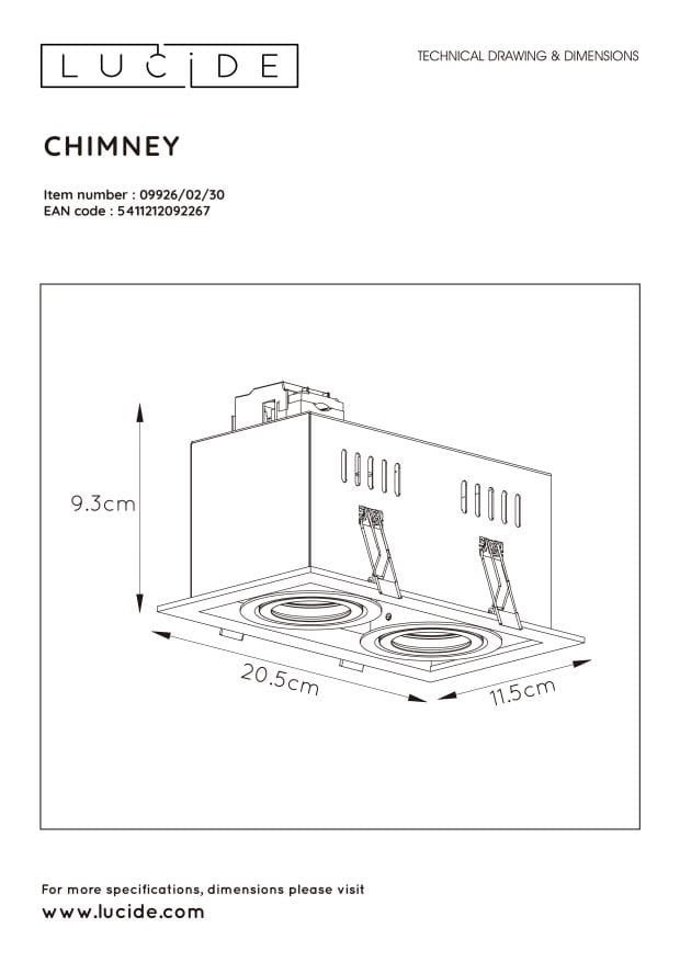 Spot encastrable design 2 lampes Charlie - 9