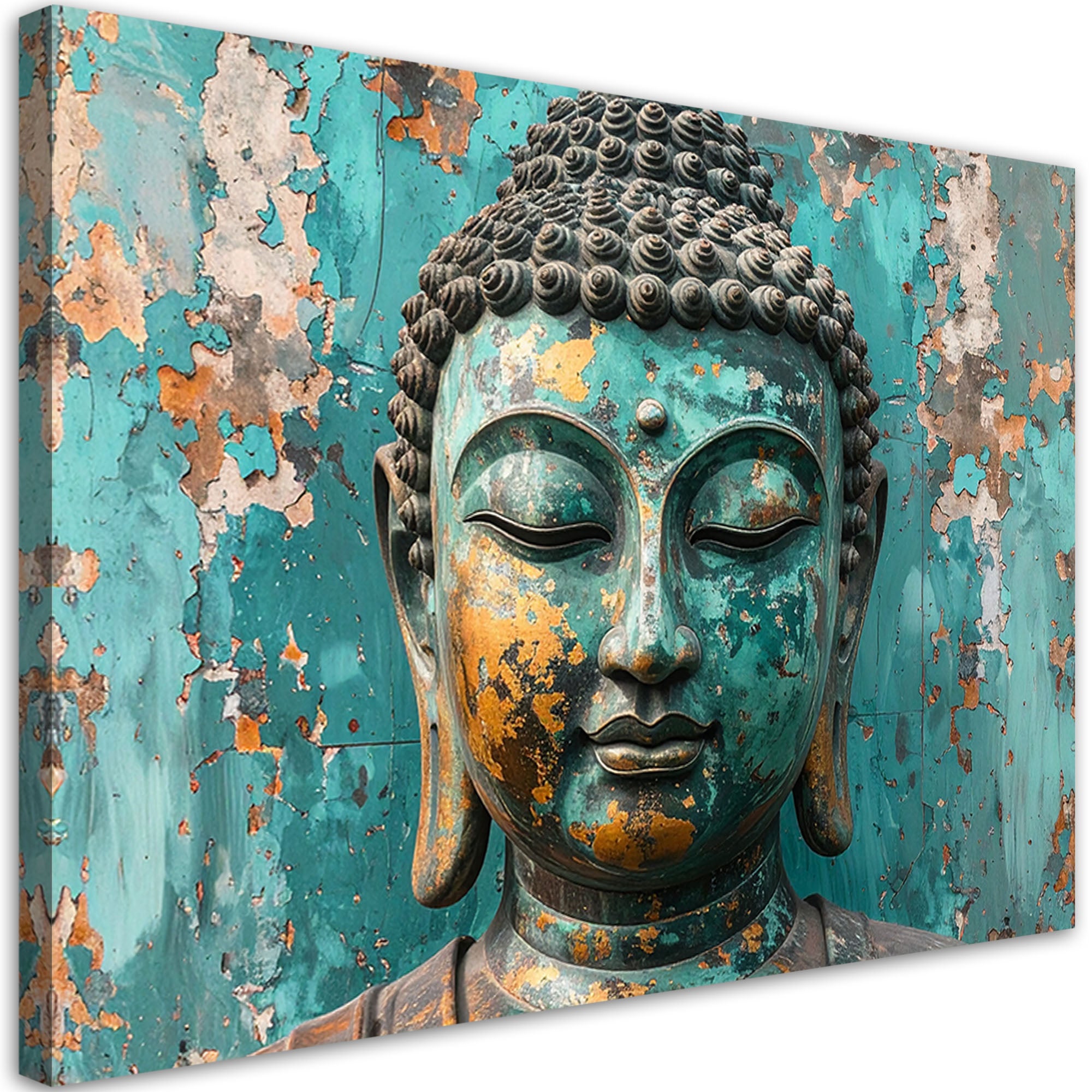 Obraz do salonu sypialni biura, Turkusowy Budda Medytacja Zen Spa 100x70