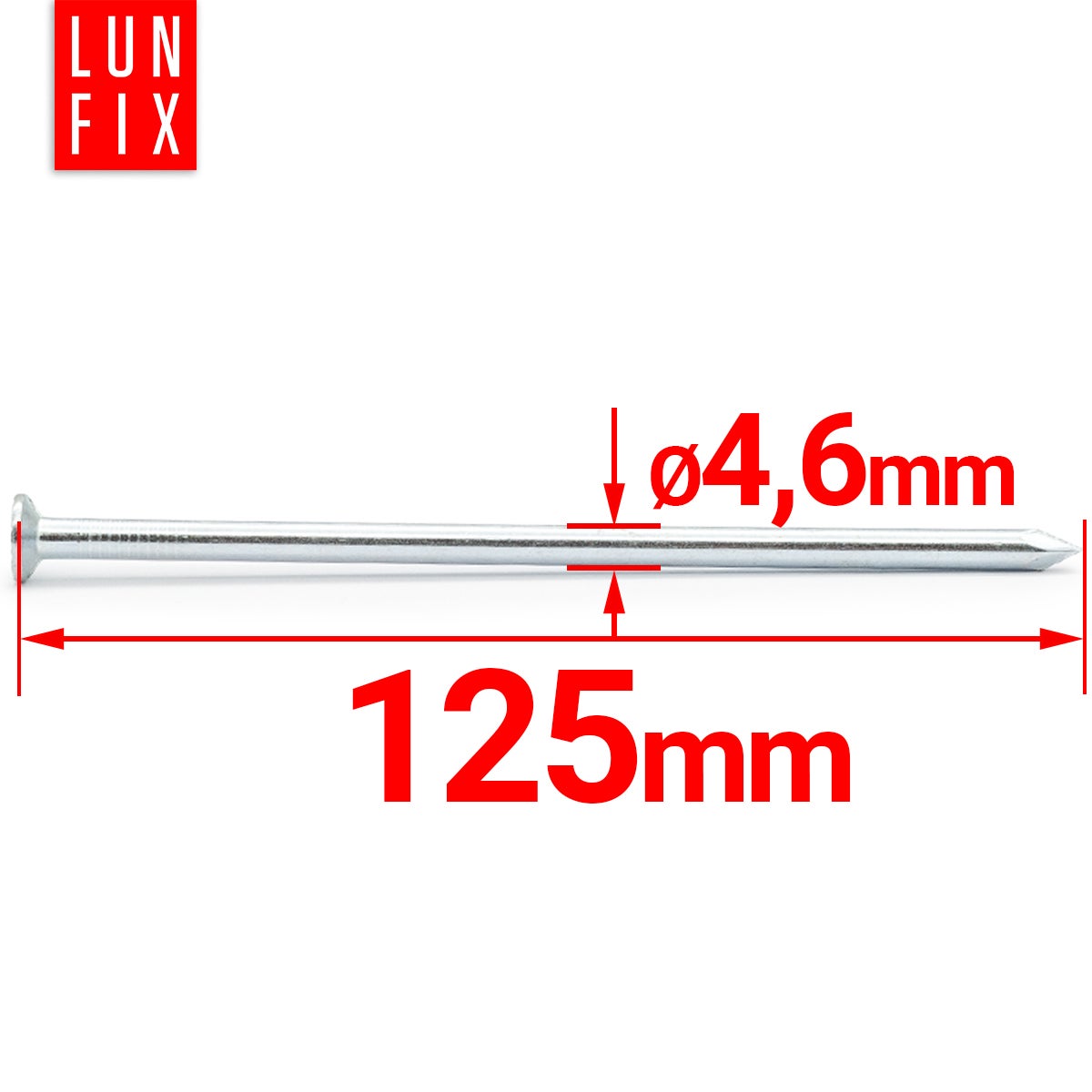 Gwoździe budowlane ocynkowane 4,6x125 mm 1kg - 2
