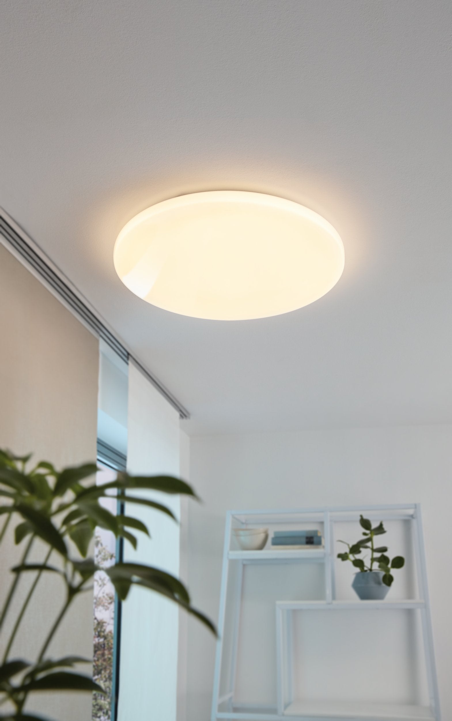 Eglo Plafoniera Led POGLIOLA, diametro 31 cm, lampada soggiorno, in acciaio e plastica, lampada bianca, lampada cameretta, lampada cucina, lampada uff - 3