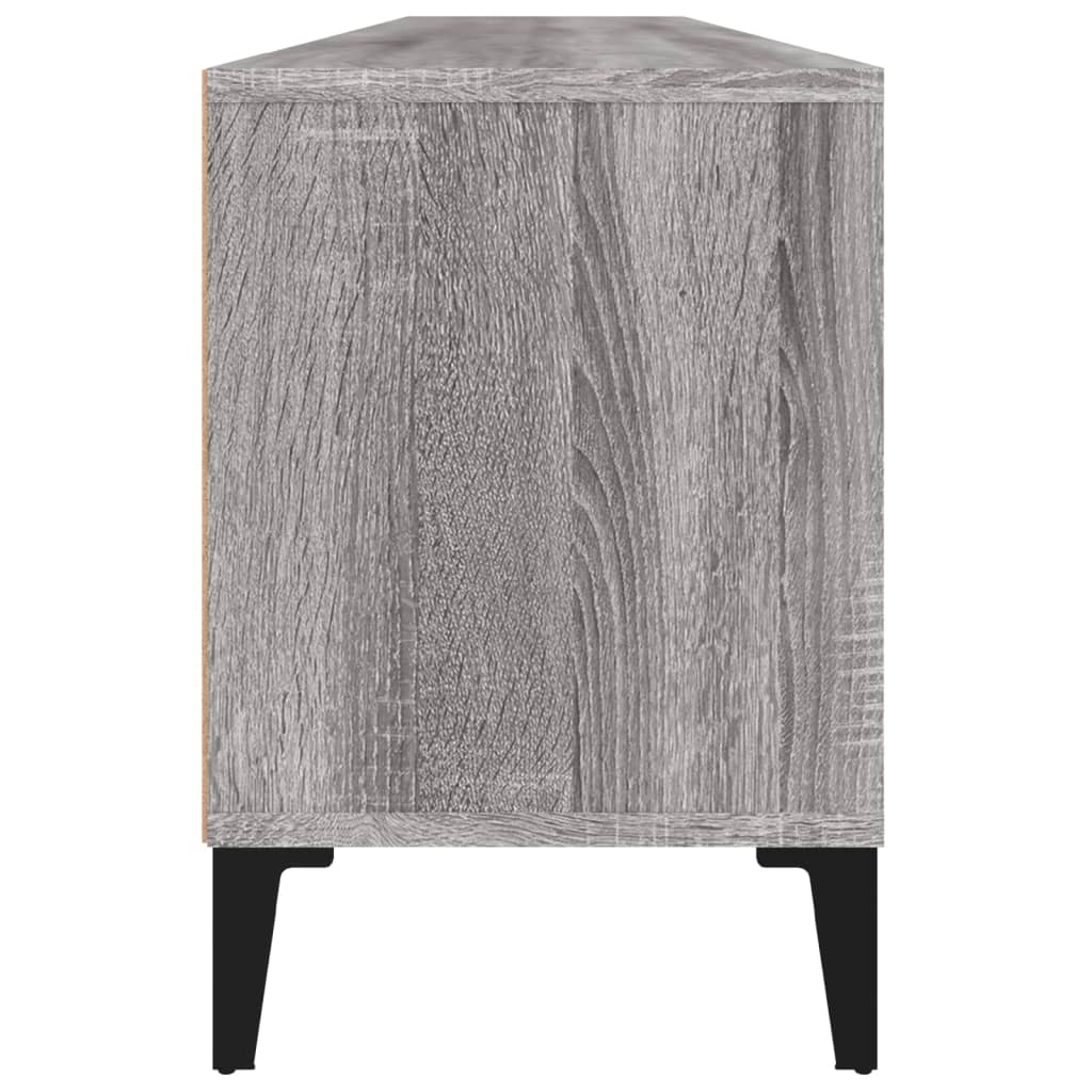 Meuble TV sonoma gris 150x30x44,5 bois d'ingénierie - 8