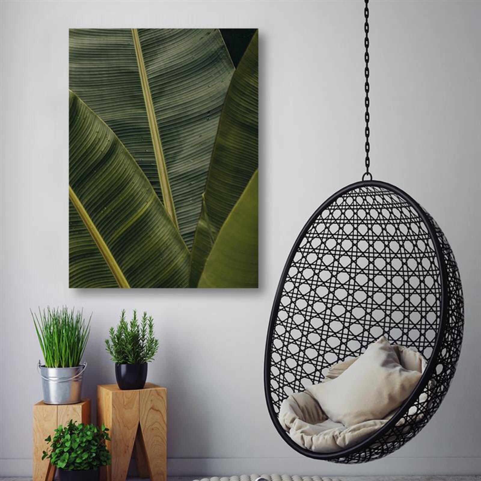 Tableau bois banane plante exotique - 70 x 100 cm - 4