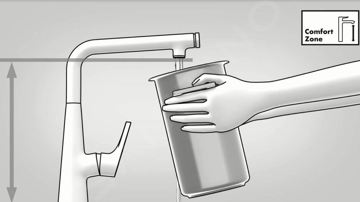 hansgrohe Metris Select Mitigeur monocommande de cuisine 260, 1jet, 14847000, 14847000, Colorazione: cromo - 8