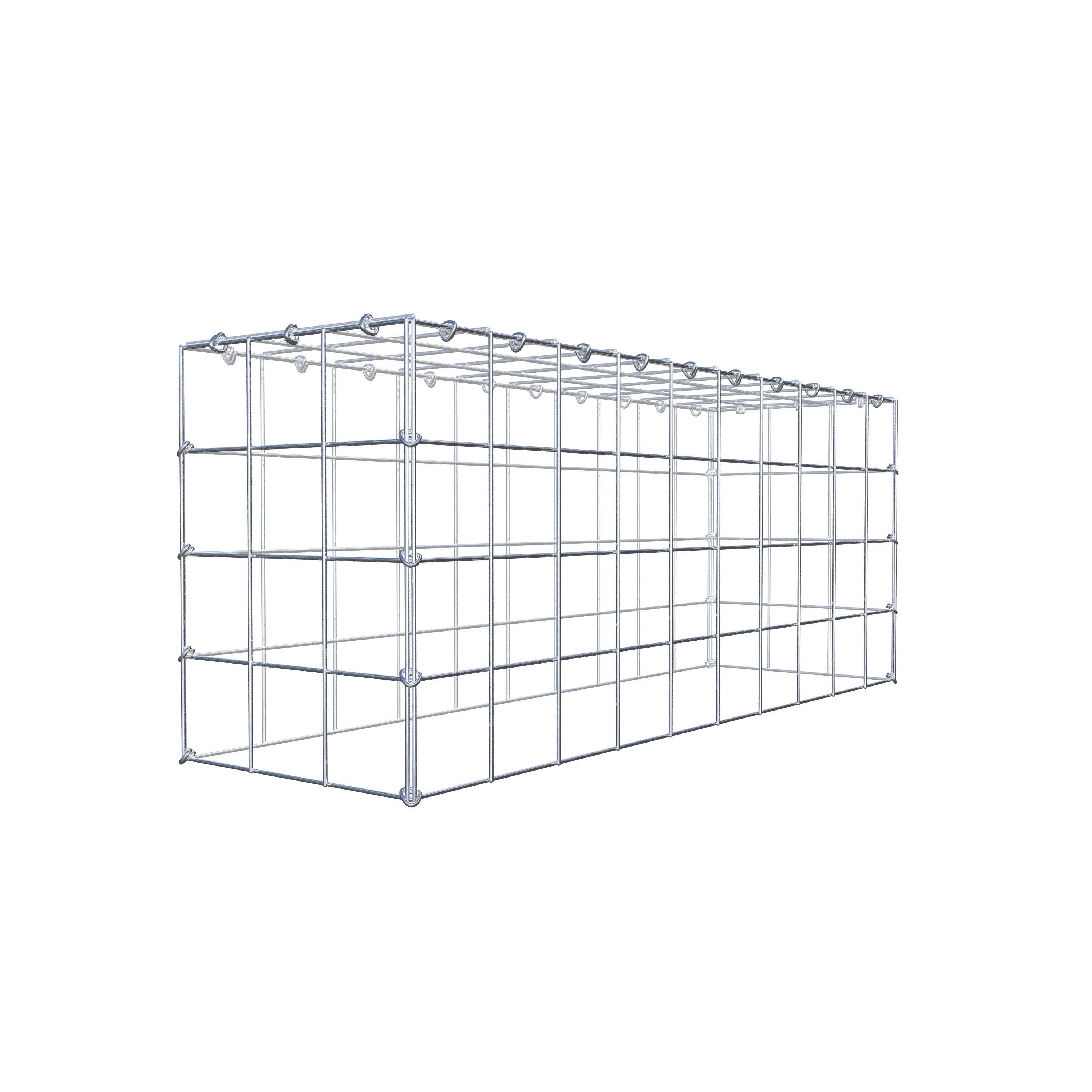Gavión para apilar en acero galvanizado 100x40x30cm (LxAxP), malla 10 x 10cm, Anillo en C, sin rejilla inferior - 6