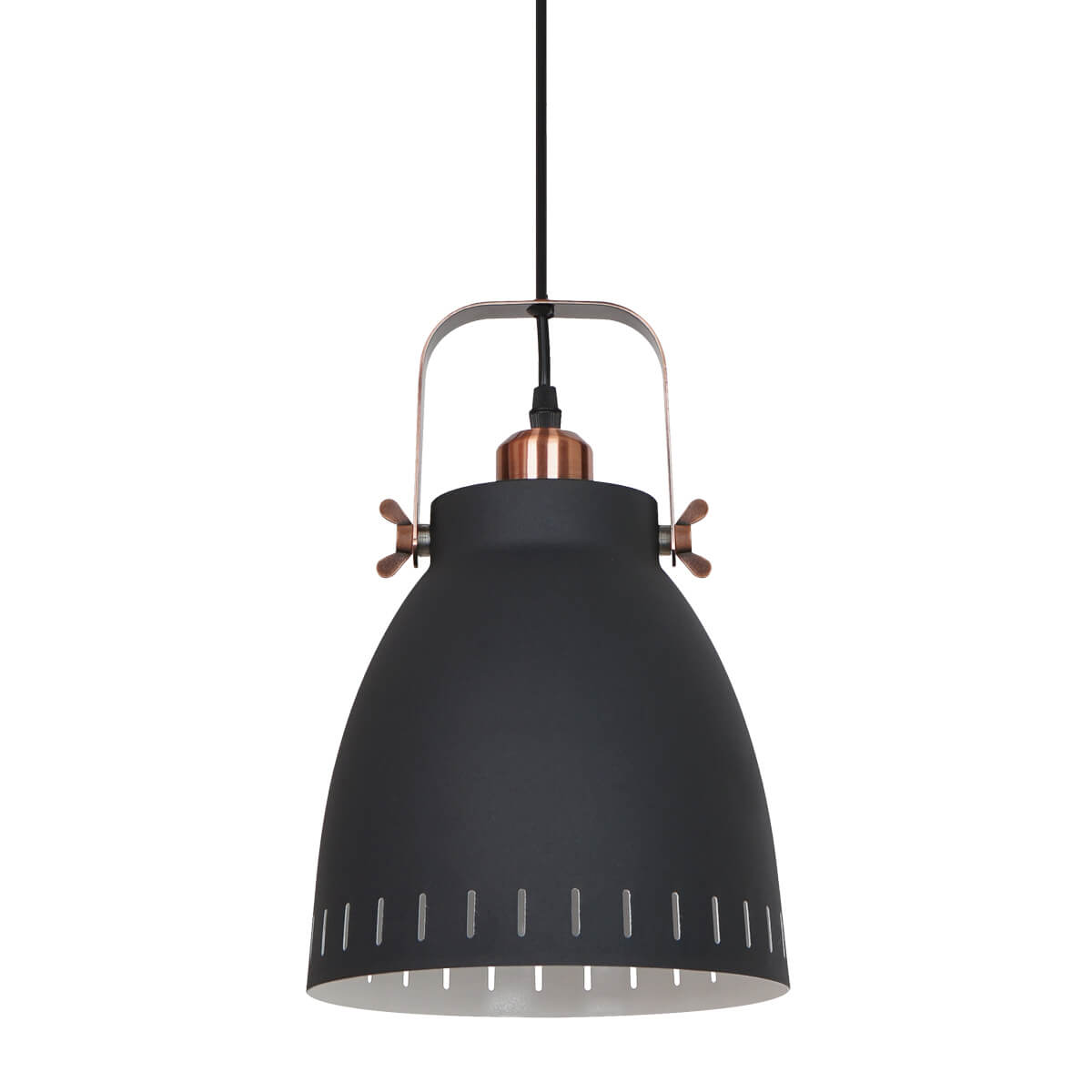 Suspension industrielle et rétro Franklin Graphite sablé, cuivre rouge - 3