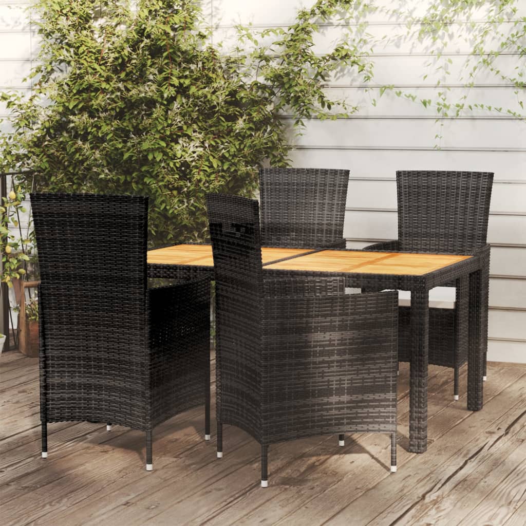 Sedie Da Giardino In Polyrattan Nero - VidaXL - Confezione Da 2 - Perfette Per Esterni