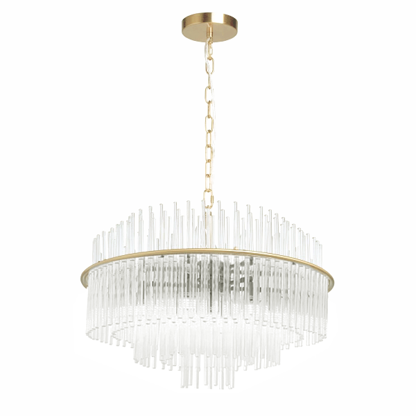 Lampa Sufitowa Wisząca Kryształowa Toolight App1654-8Cp Złoty 70Cm