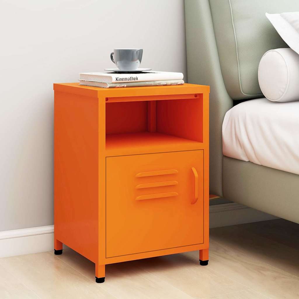 Table de chevet orange acier réglable pieds, 13,8 x x 20,1 cm | Leroy ...