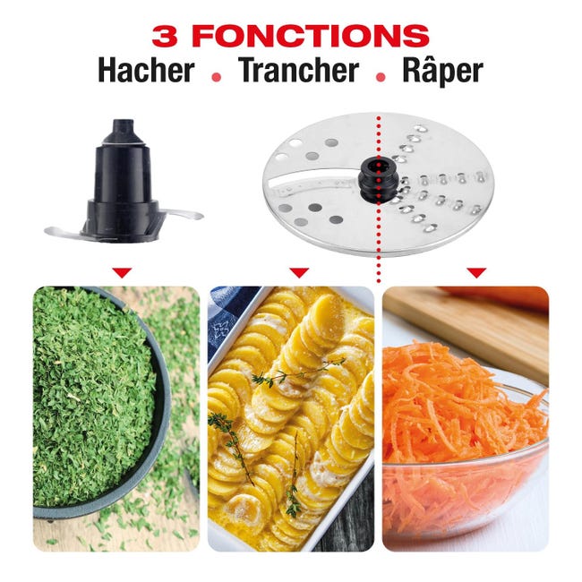 Techwood Robot Multifunzione 800 W, Nero