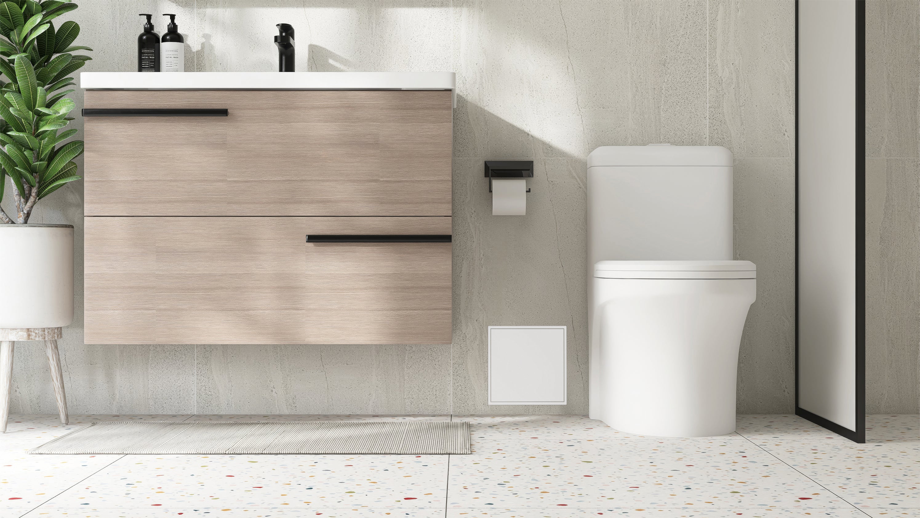 Trappe de visite encastrable 800x800 mm en acier galvanisé, finition blanche avec ouverture/fermeture par pression NOYON & THIEBAULT - 6