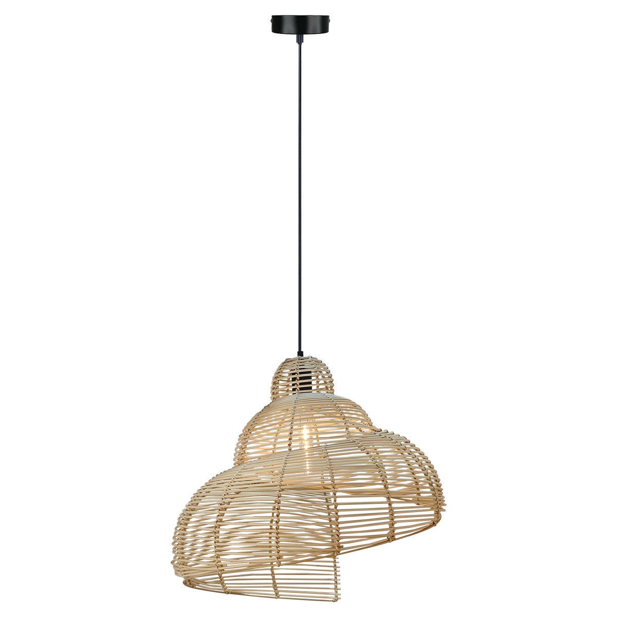 Lampa wisząca SHELLA jasno-brązowa 1 x E27 x 15W wym: 120 x 60 x 60 cm Light Prestige