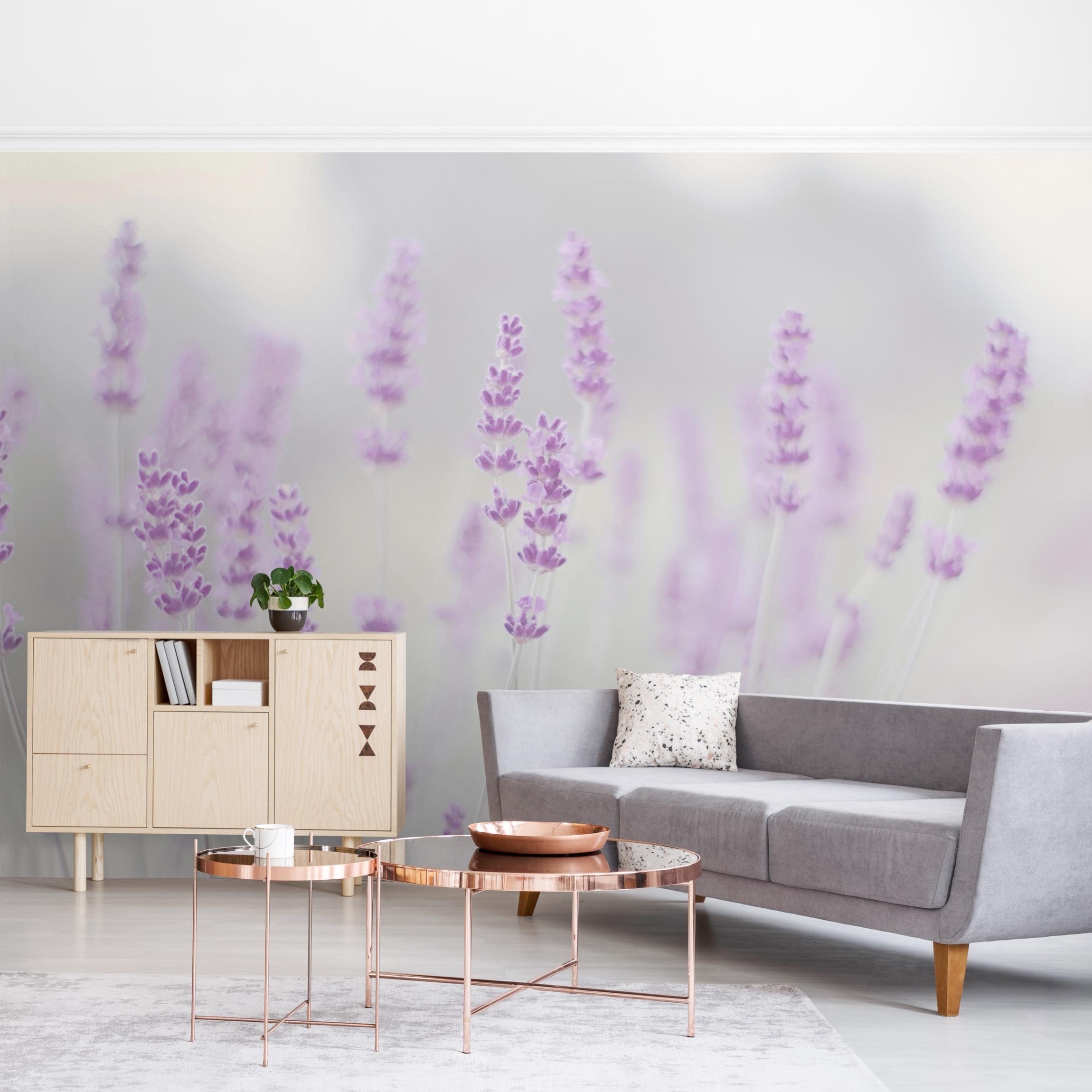 Purple Trees Quadro Su Tela Per Parete, Stampa Floreale Con Alberi Viola, 50,8 X 101,6 Cm, Pronto Da Appendere