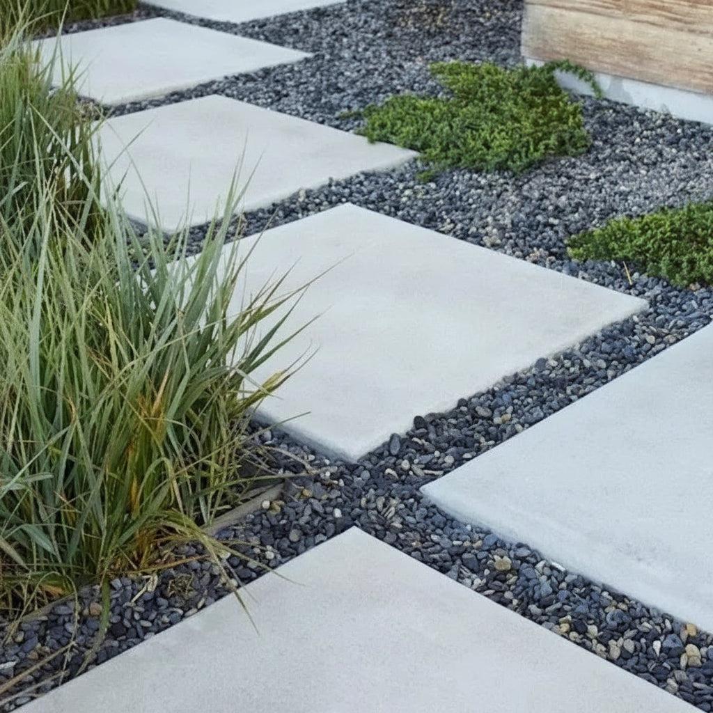 Dalle en Béton pour Jardin et Extérieurs 60x60 cm Unité / 60x60x4 cm. / Blanc - 2