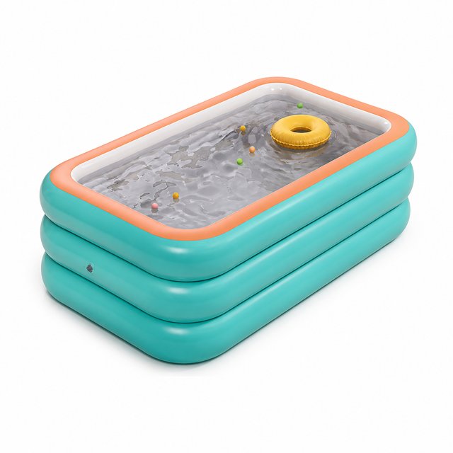 Piscine gonflable, piscine pliable pour enfants, adultes et usage domestique, 1,5 mètre de haut, 3 niveaux [piscine simple]