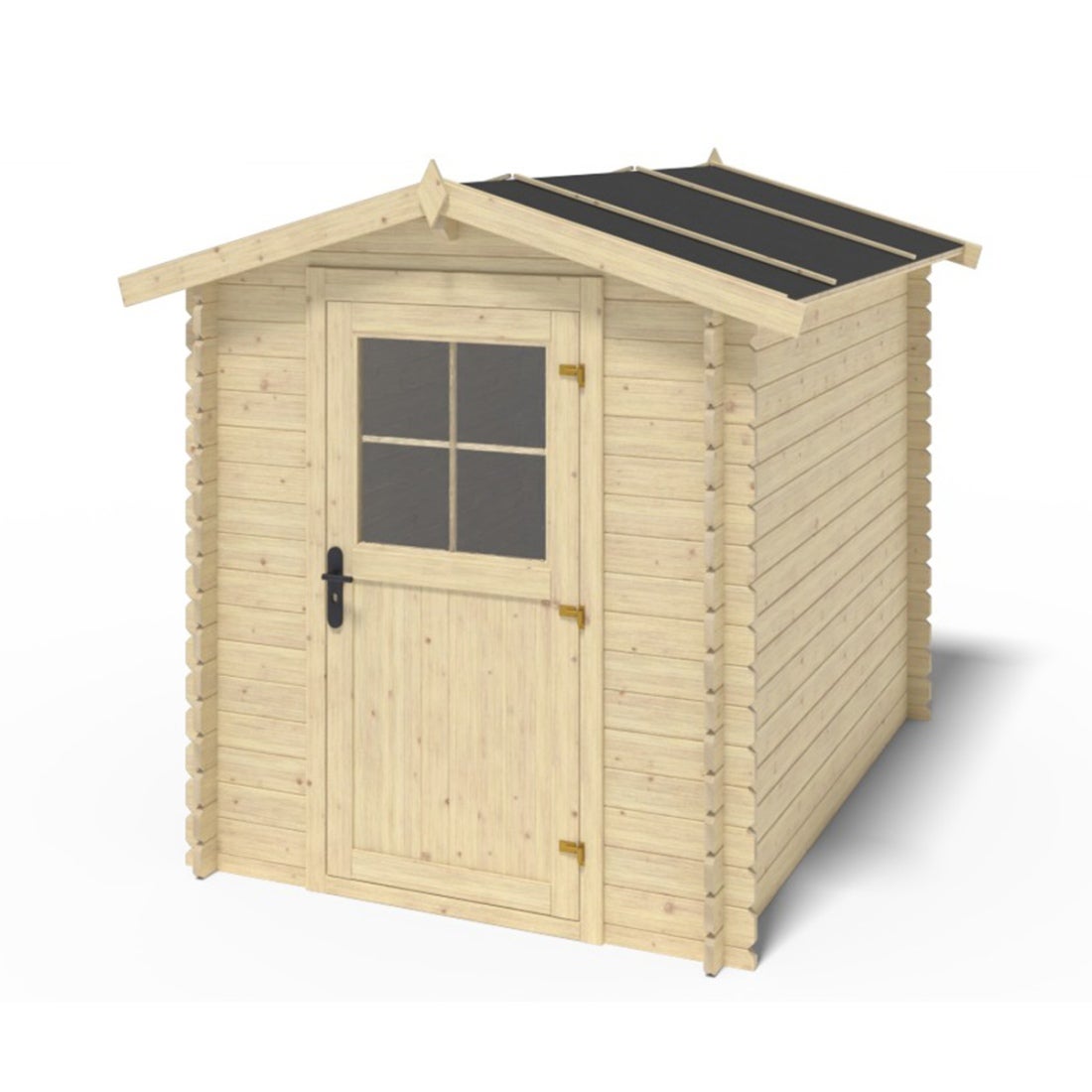 Casuta de grădină din lemn - 4,75 m² - 1,9 x 2,5 m - Grosime: 28 mm - Culoare: natural - DOM594