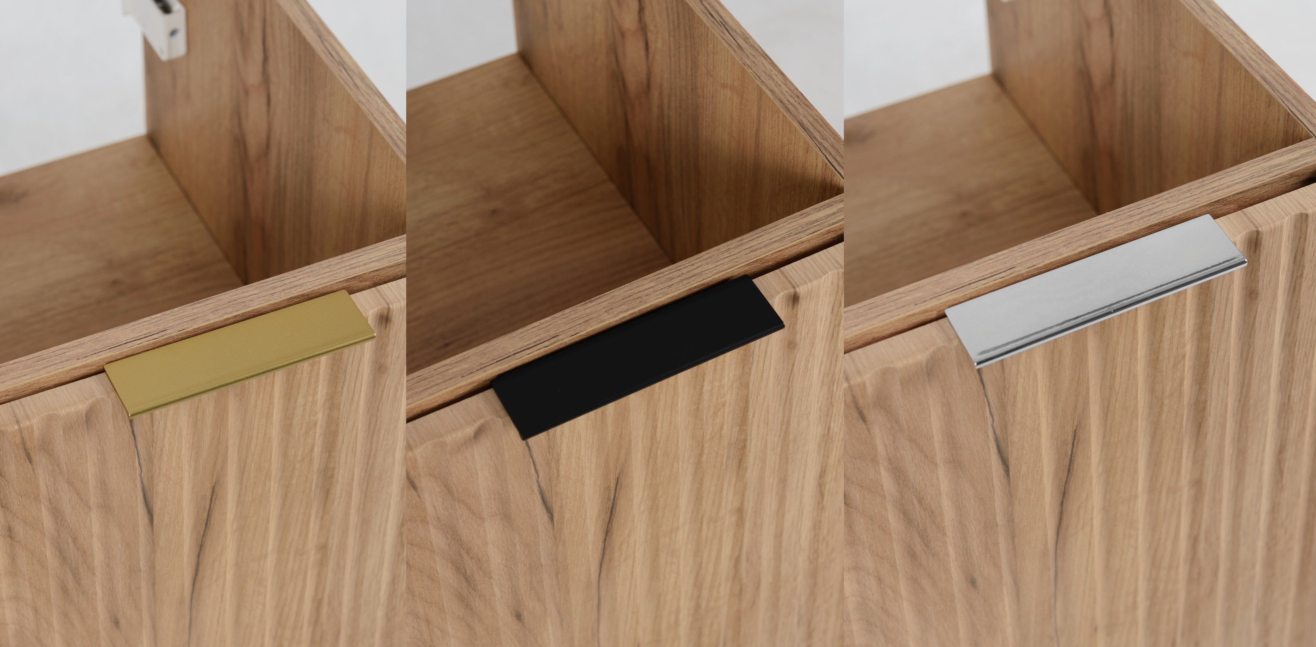 Meuble sous vasque à 4 portes FLOW CHÊNE 160 cm avec 2 x l'étagères - extensions et plan - 7