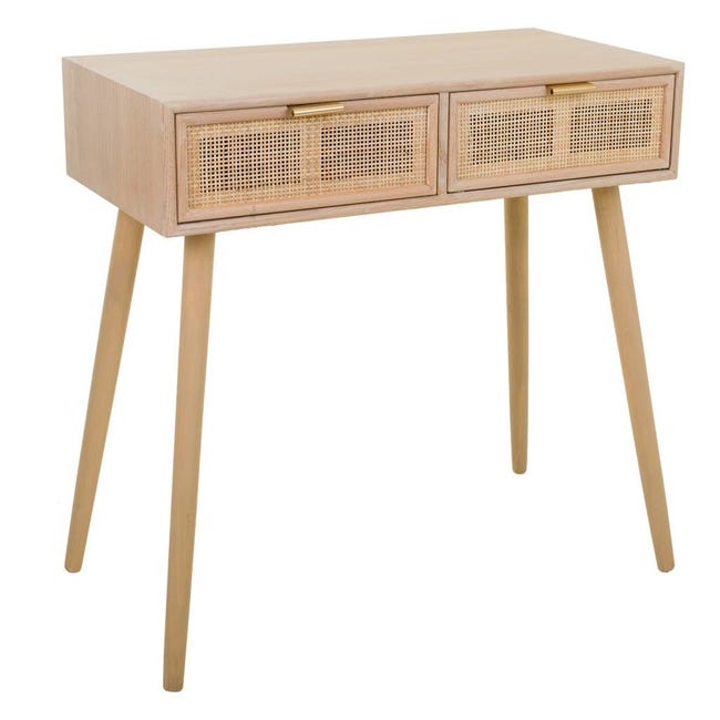 Recibidor de MDF y rejilla marrón 80x42x79 | Leroy Merlin