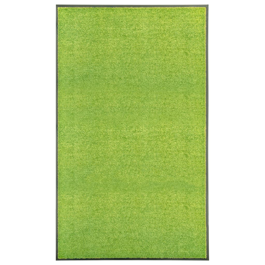 Wycieraczka z możliwością prania, zielona, 90 x 150 cm vidaXL