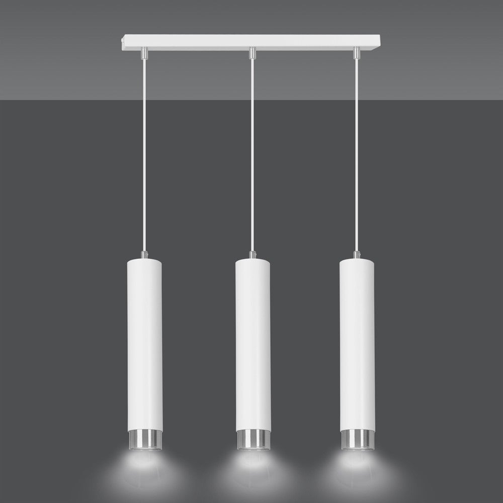 Mura lampa wisząca 3 światła cylindryczny czarny i chrom 3xGU10 - 4