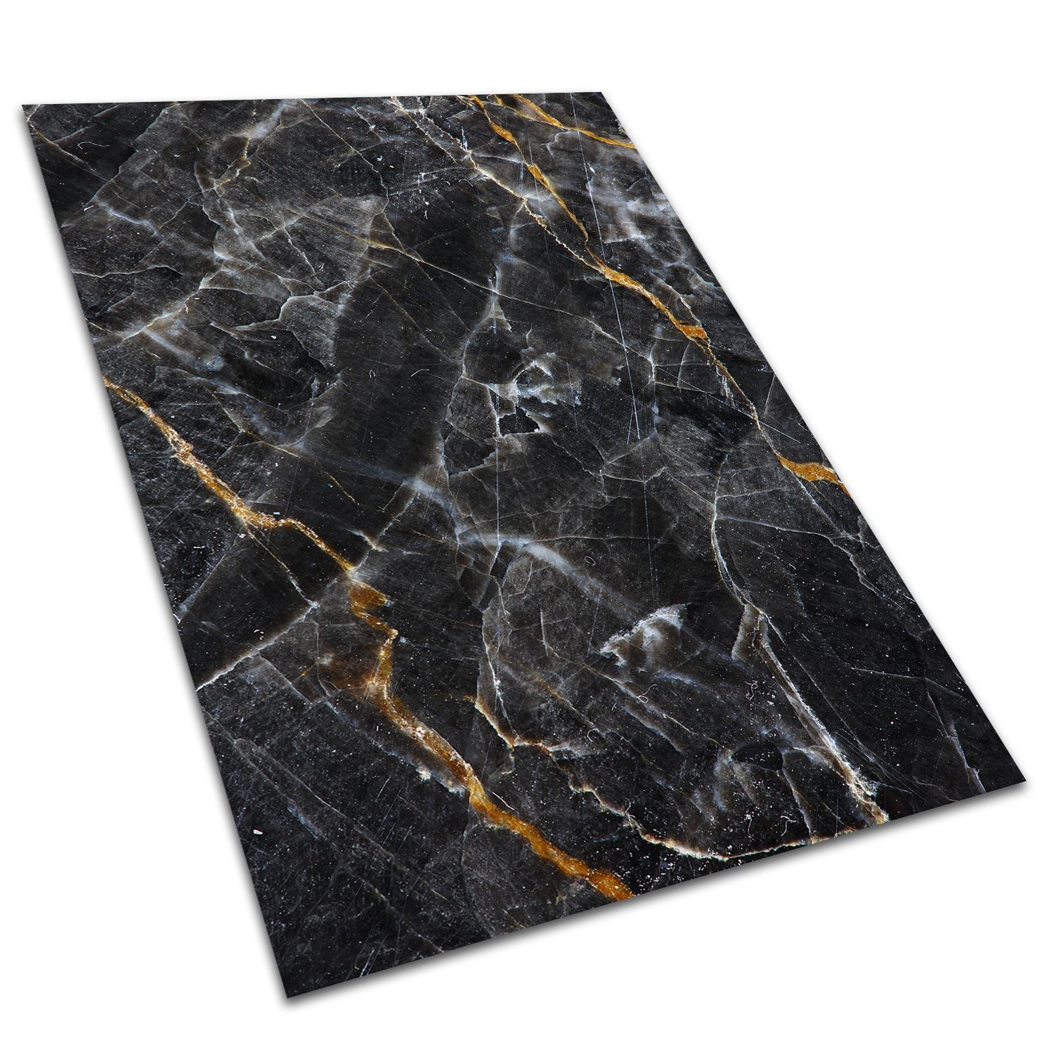 Dywan winylowy marmur złote żyły elegancja mata winylowa do salonu styl glamour 100x50 cm – Tulup