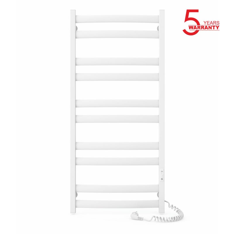 Grzejnik łazienkowy elektryczny ATLANT 500x1200 z minutnikiem ECO, 300W, Biały