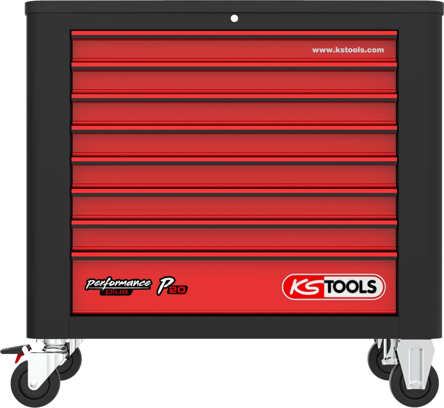 KS TOOLS PERFORMANCEplus P20 Chariot d'atelier NOIR/ROUGE avec 8 - 3