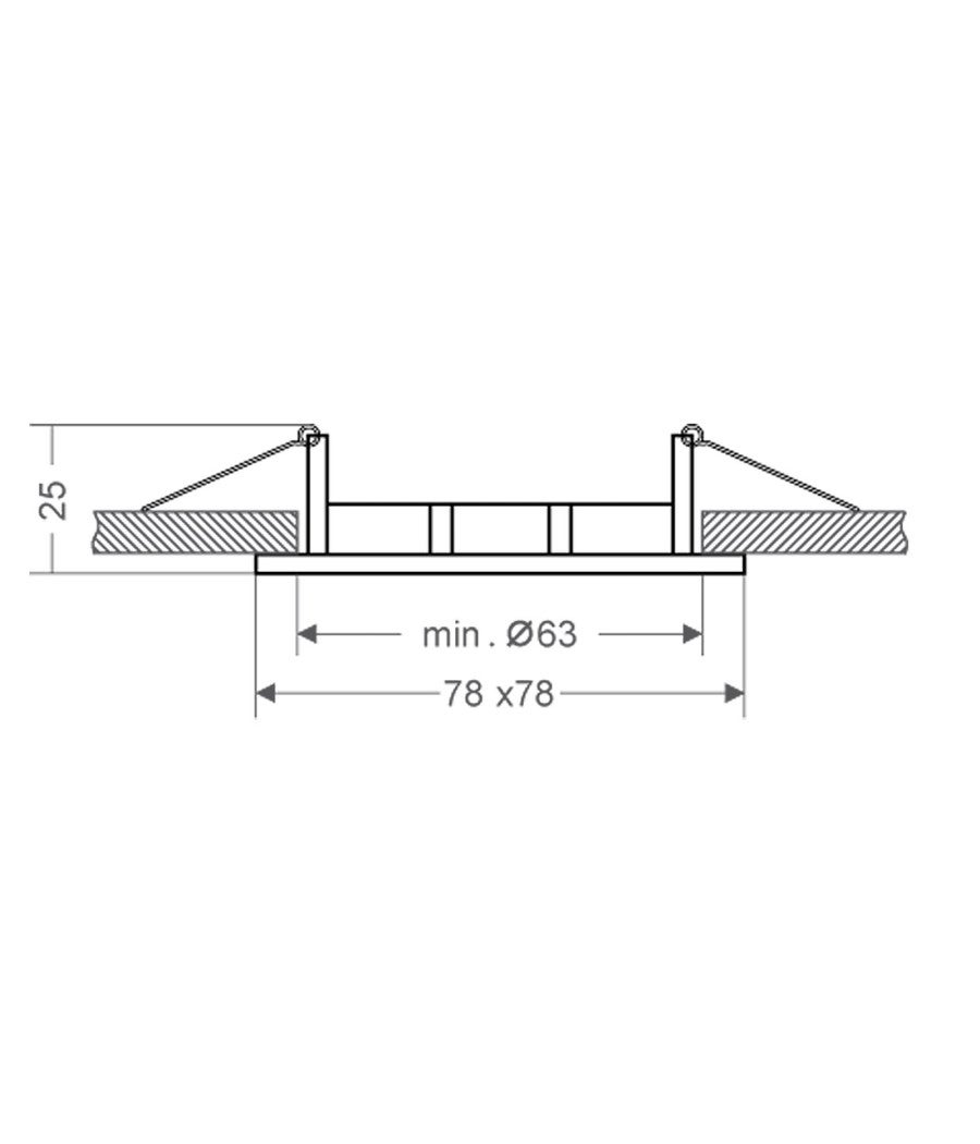 Trade Shop - Porta Faretto Portafaretto Quadrato Incasso Bianco Lampada Led Gu10 63mm - - 3