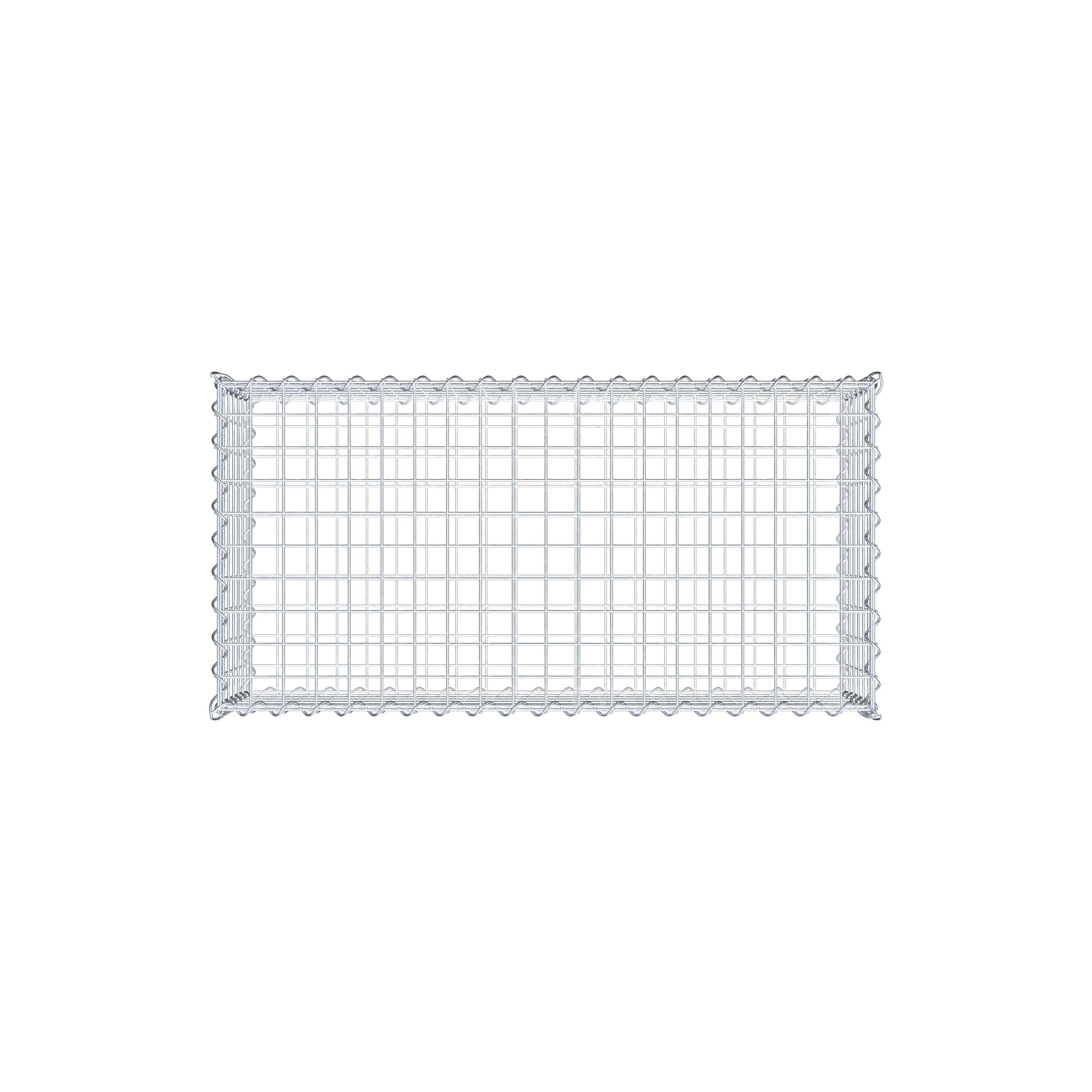 Gavión de acero galvanizado 100x30x50cm (LxAxP), malla 5 x 5cm, Espiral, jaula metálica para muro o jardín - 5