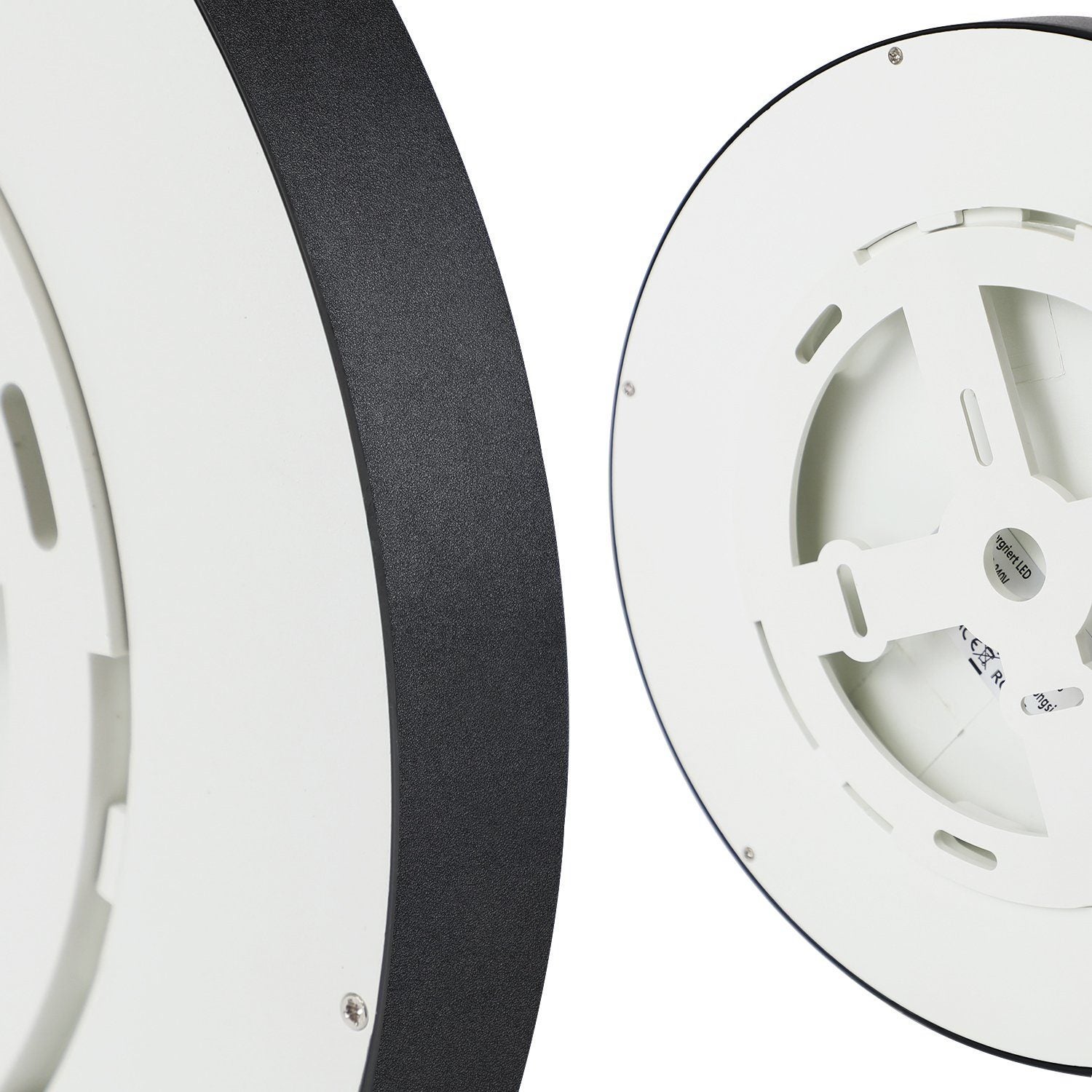 NETTLIFE Lámpara de Techo LED Blanco Frío 15 W Negro Diámetro 22 cm Lámpara Redonda Plana IP44 Lámpara Impermeable Lámpara de para Baño - 7