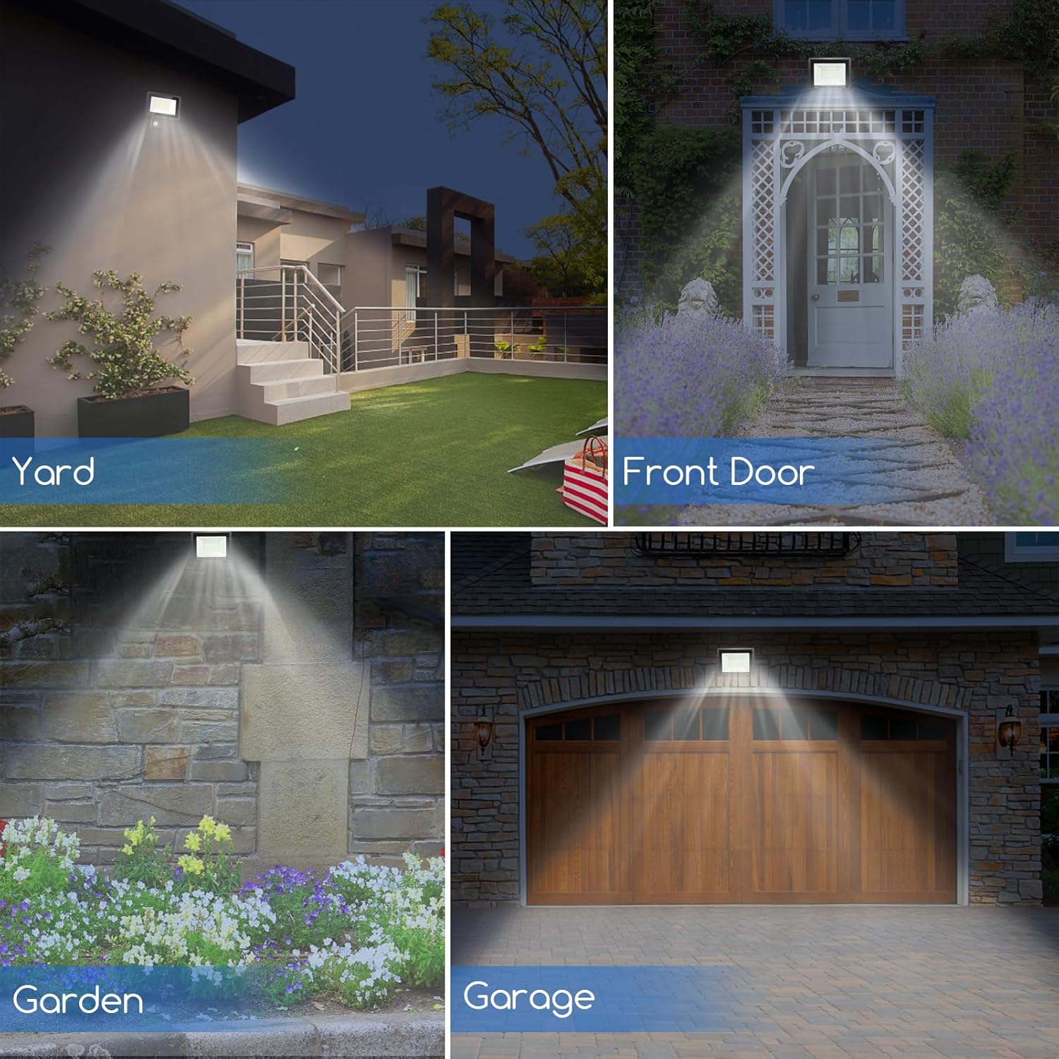 Projecteur LED d'extérieur 50 W, éclairage de sécurité extérieur avec détecteur de mouvement, 4&nbsp;500 lumens, 6&nbsp;500 K,PIR,IP66, lumière du jour étanche - 2