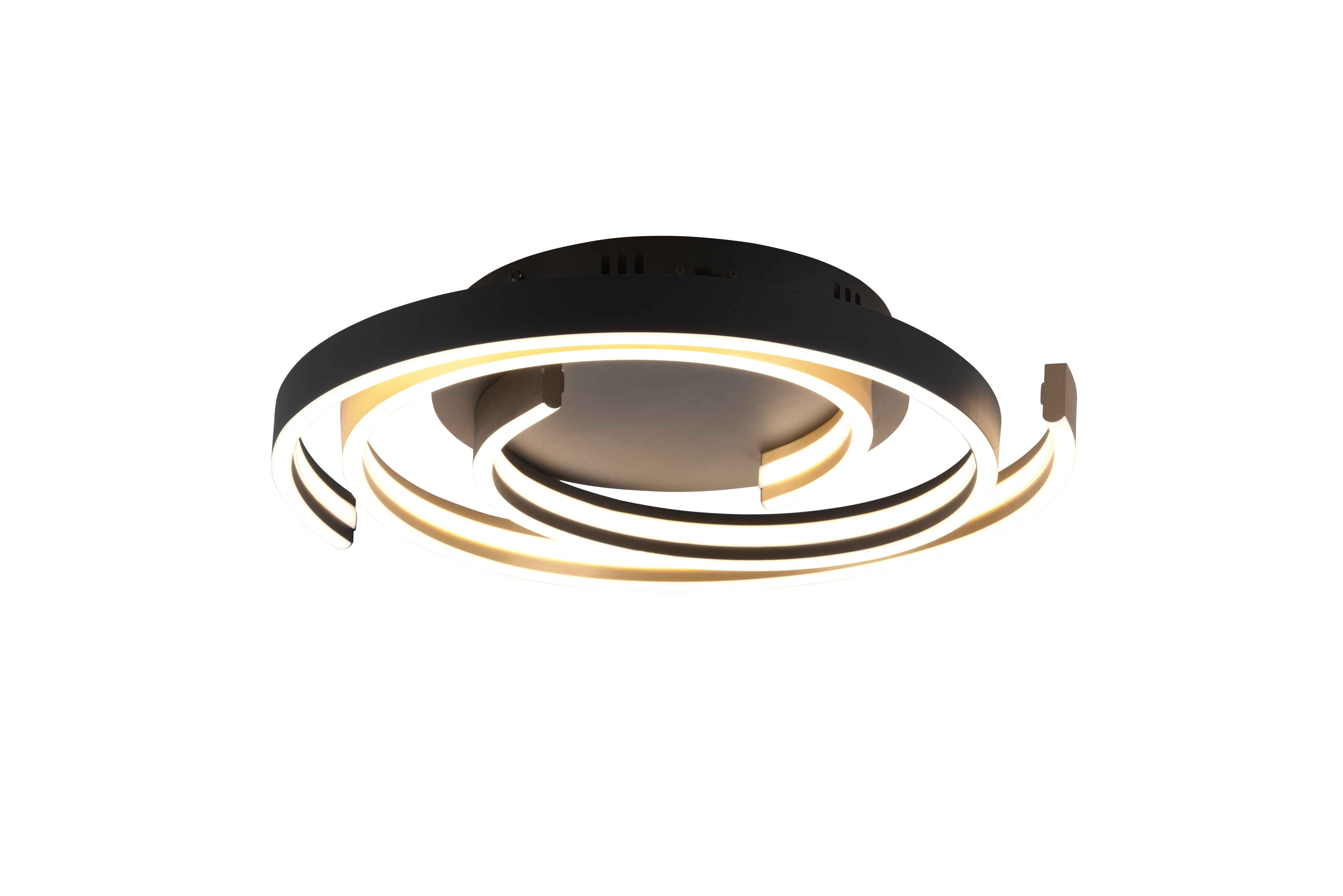 Lampa sufitowa LED CAYA 58W Odcienie bieli 6800lm metal złoto-czarna wym:9x50x50cm IP20 Trio