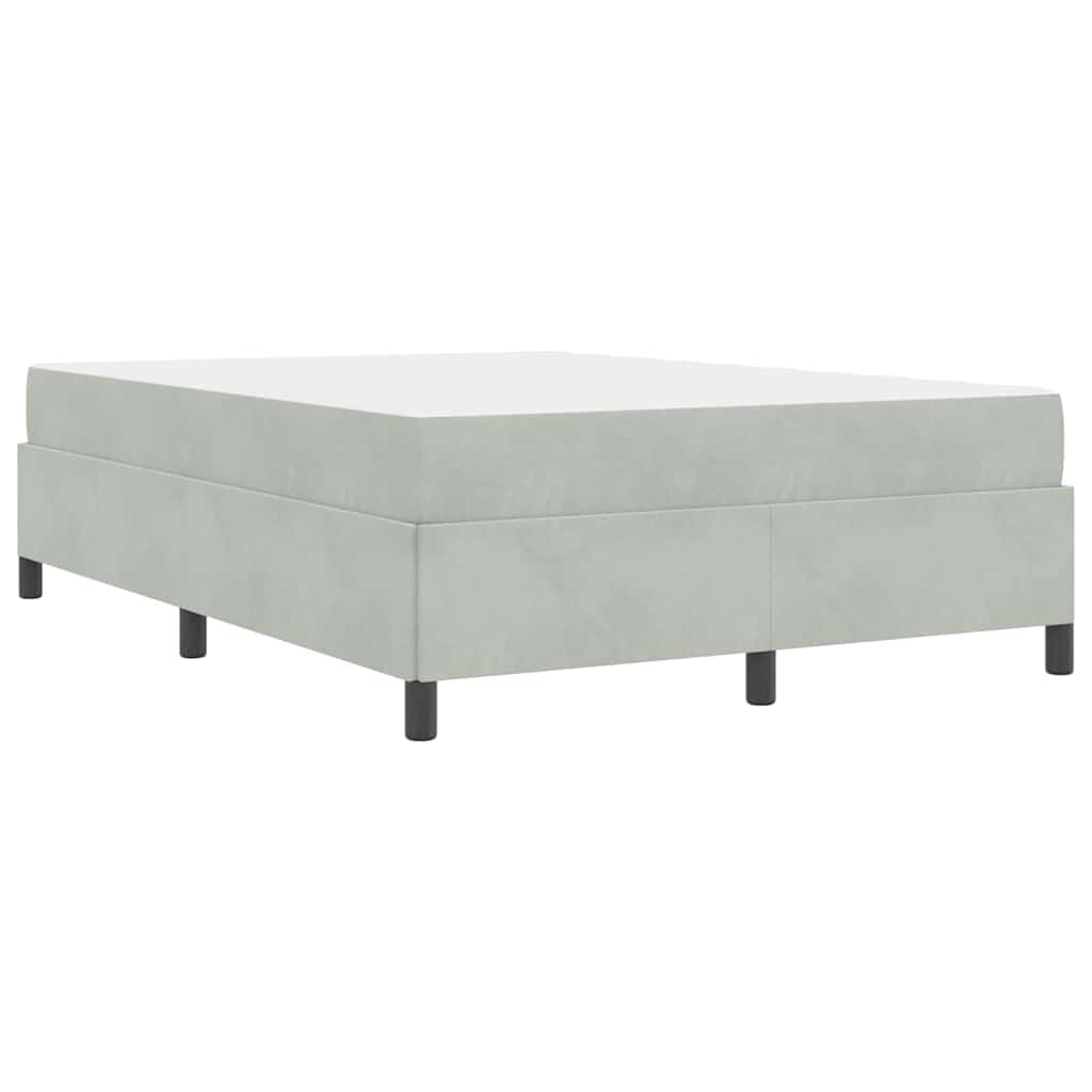 Cadre de lit en tissu gris clair 140 x 200 cm - 9