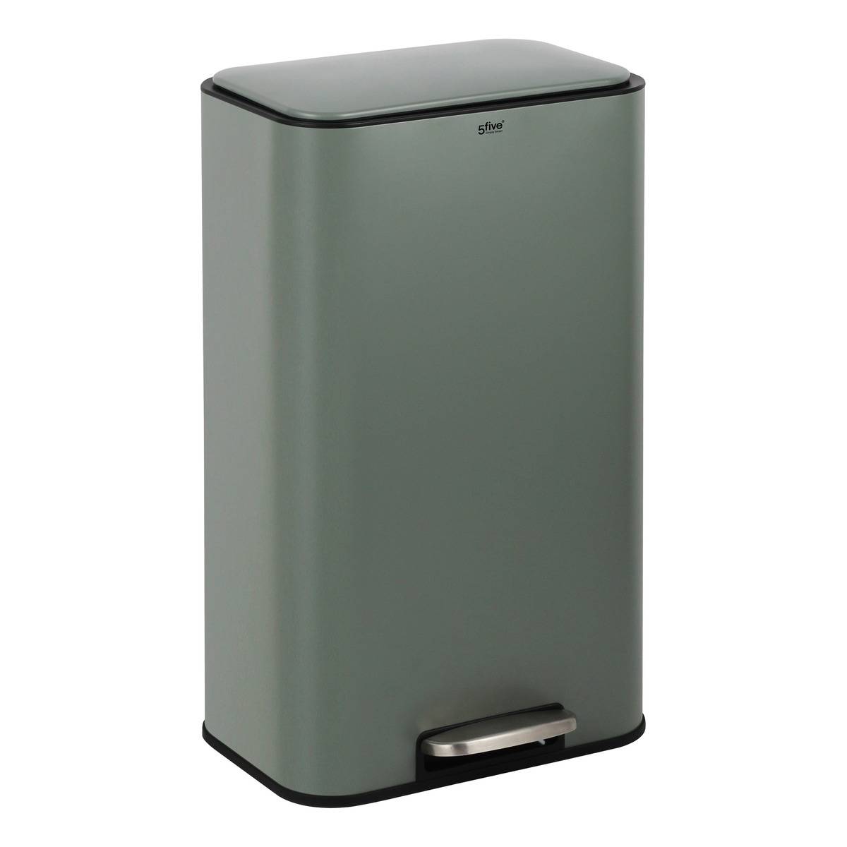 5Five Simply Smart Cubo De Basura Rectangular Con Pedal Delta, 30 Litros, 5Five Verde , Leroy Merlin