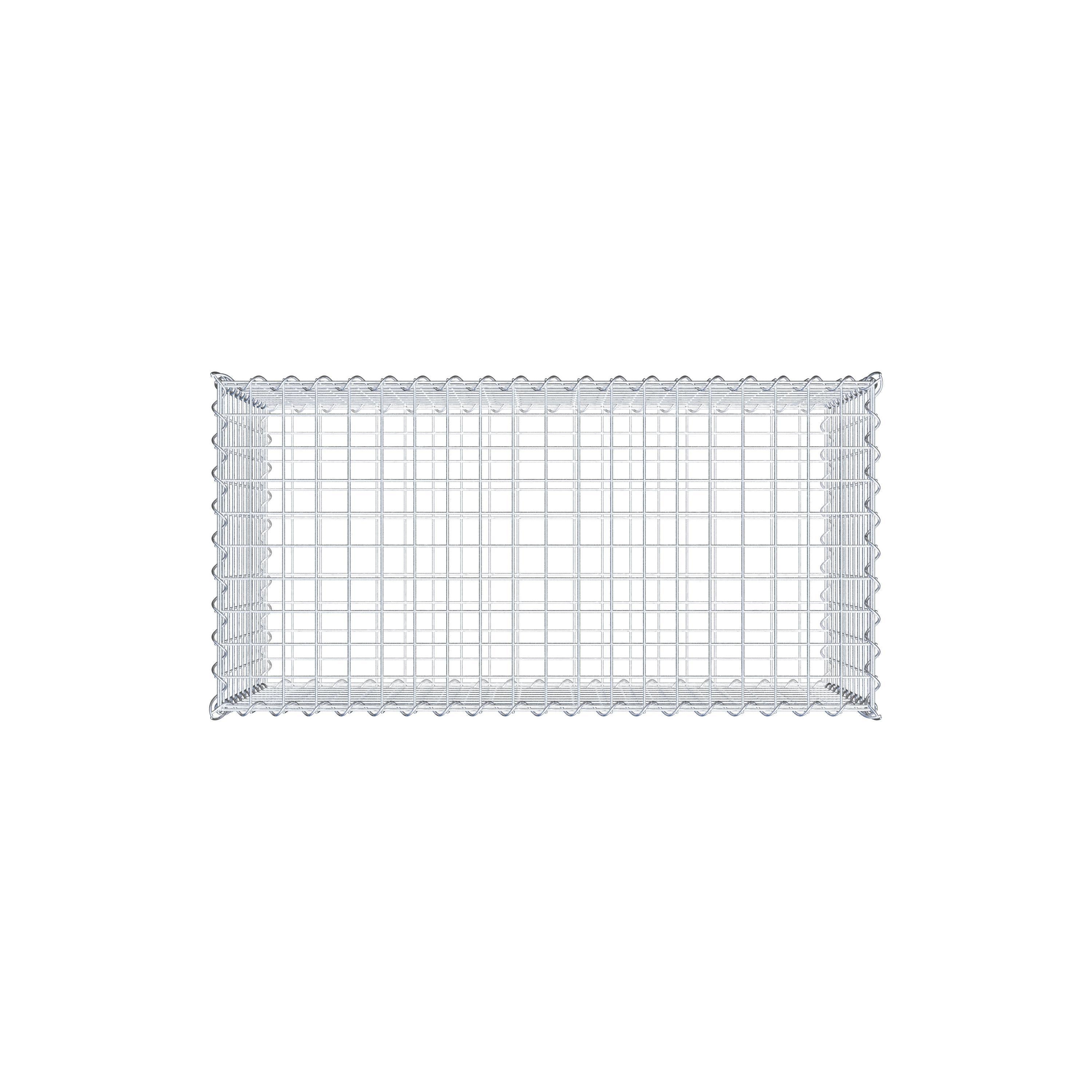 Gavión de acero galvanizado 100x50x50cm (LxAxP), malla 5 x 5cm, Espiral, jaula metálica para muro o jardín - 5