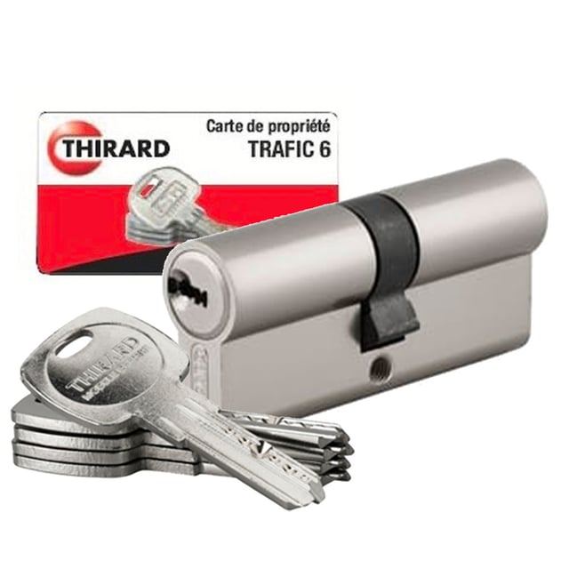 Lot de 3 cylindres s entrouvrant Trafic 6 pour serrure de porte haute sécurité 12 clés identiques Taille - lot de 3 - 30x40mm