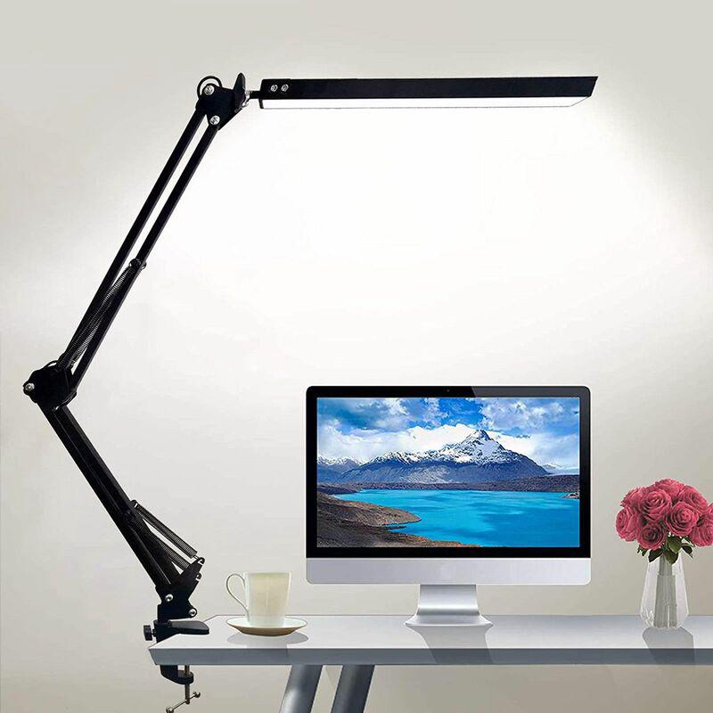 LED-ögonskydd Skrivbordslampa Creative USB Bordlampa vid sängkanten for studenthem (svart) vit