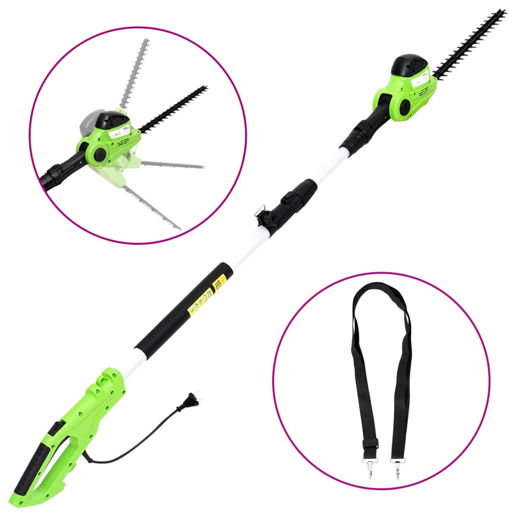 Vidaxl Cortasetos Eléctrico Telescópico De Pértiga 41 Cm 550 W Verde/Negro , Leroy Merlin
