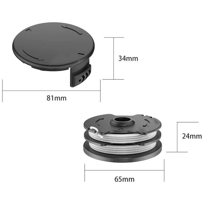 Bobine Ricambio Multifunzione Walter Kit Di Ricambio Bobine Per Tagliaerba Walter - 5 Cassette Bobina Con Coperchio, Garanzia 3 Anni Cassette Bobina Walter - Foto 6