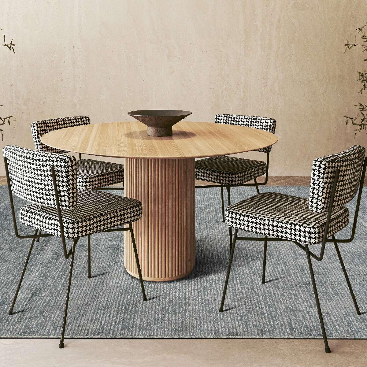Tapis vintage gris foncé 120x160 - 8