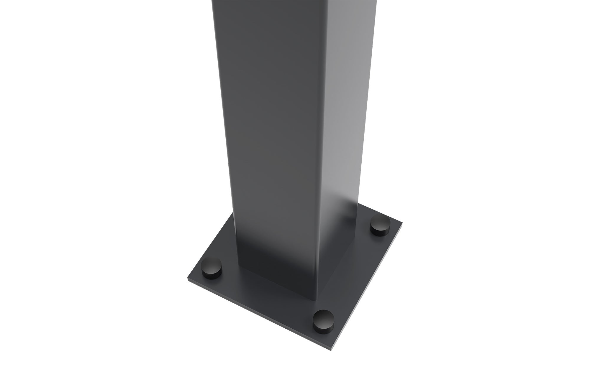 Lot de 2 poteaux en fer CARMO 10x10cm H.125cm noir - 8