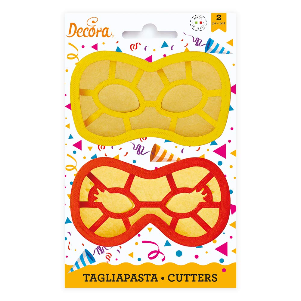 Decora 0255136 Set Tagliapasta Maschere Carnevale, per