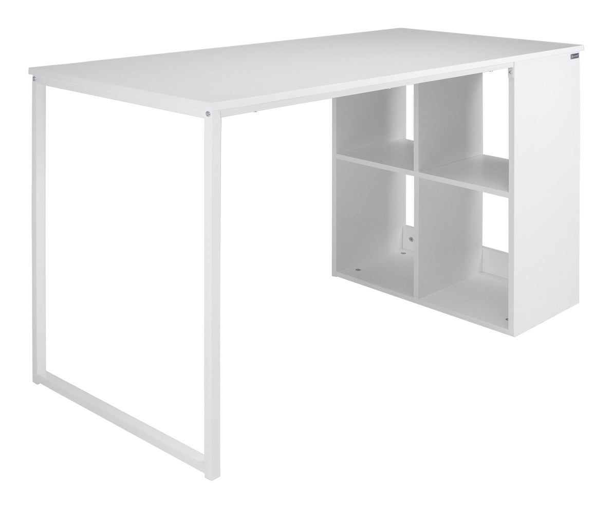 Scrivania per ufficio, scrivania con libreria colore bianco mod. Clio - 2