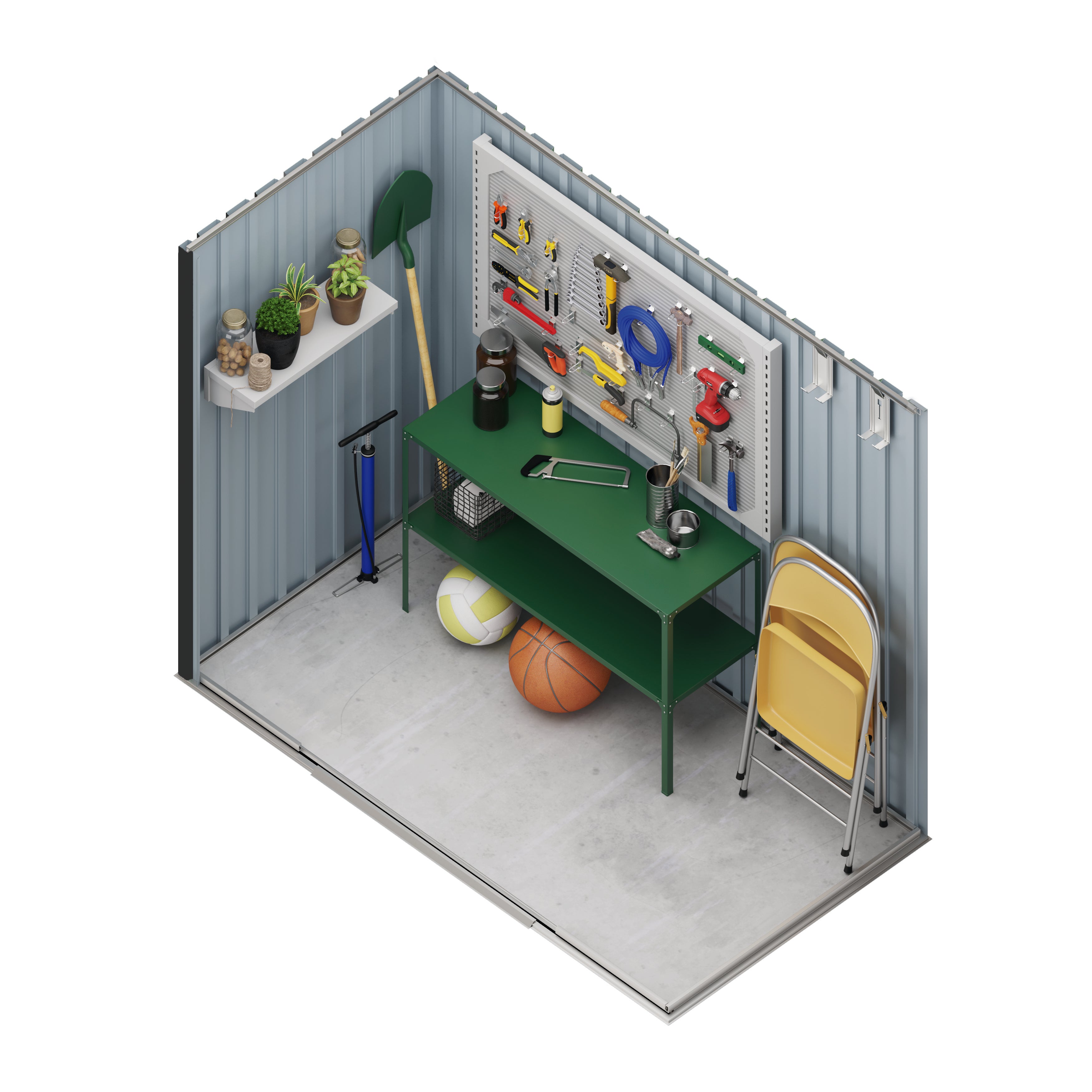 Abri de Jardin en Métal Nykop 3.02m2 - Garantie 10 Ans - 213x142x184cm. Remise Métal - 5