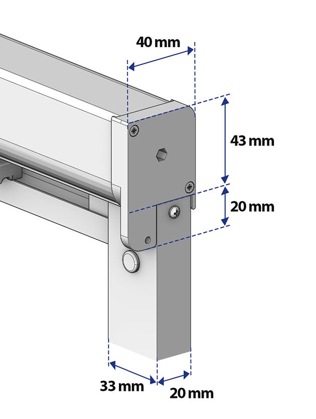Moustiquaire 100x80 cm à enroulement vertical pour fenêtre alu blanc – Luxe AVOSDIM - 9