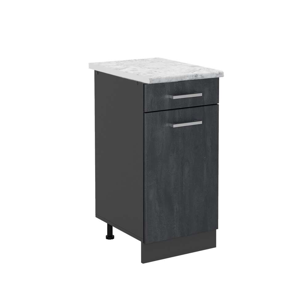 Vicco Szafka dolna do kuchni R-Line, Czarny beton, 40 cm BP Marmur