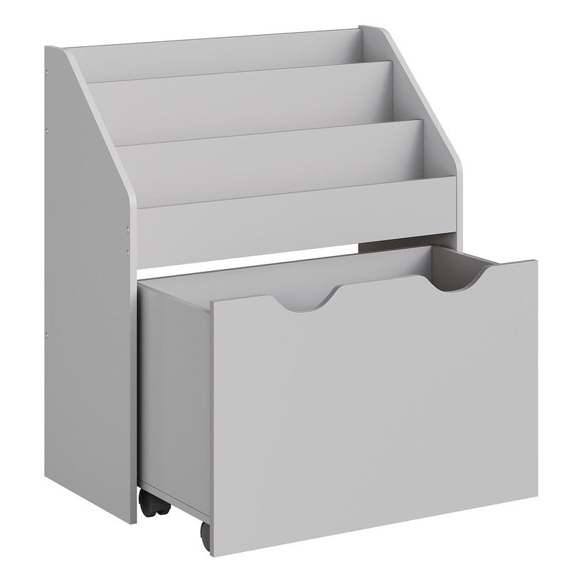 Coffre à jouets enfant bois (H28 cm) Oxo Gris - Meuble enfant
