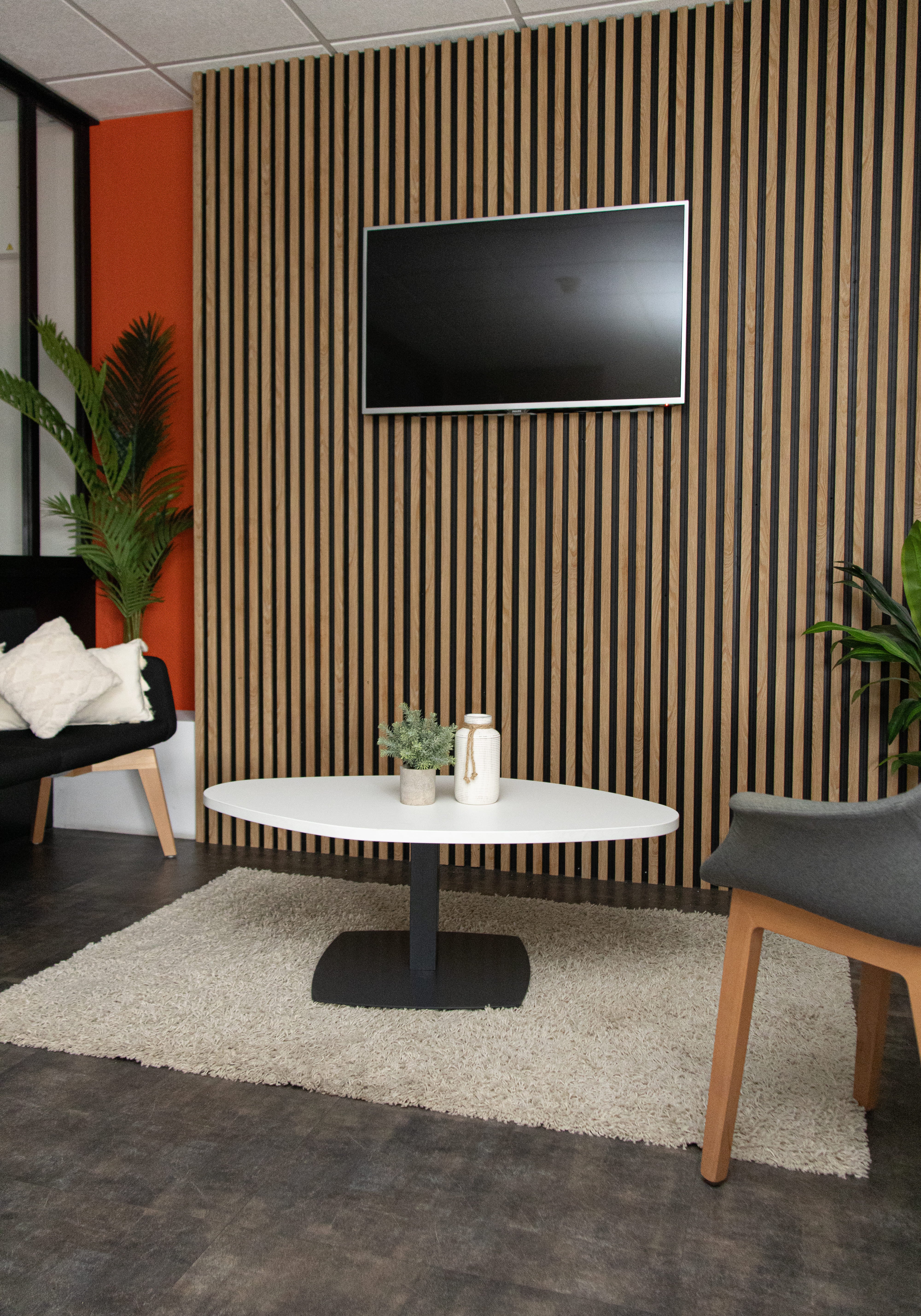 Lot de 2 panneaux décoratifs muraux Ht : 130 CM X Lg : 25 CM Malt - revêtement mural moderne - panneaux acoustiques - décoration mural intérieur. - 5